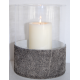 Candle holder gray cow